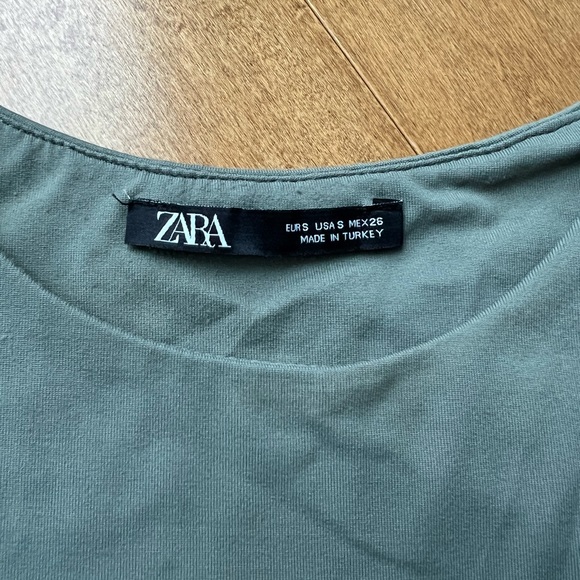 Zara Olive Green Halter Neck Bodysuit Size Small - Picture 5 of 5